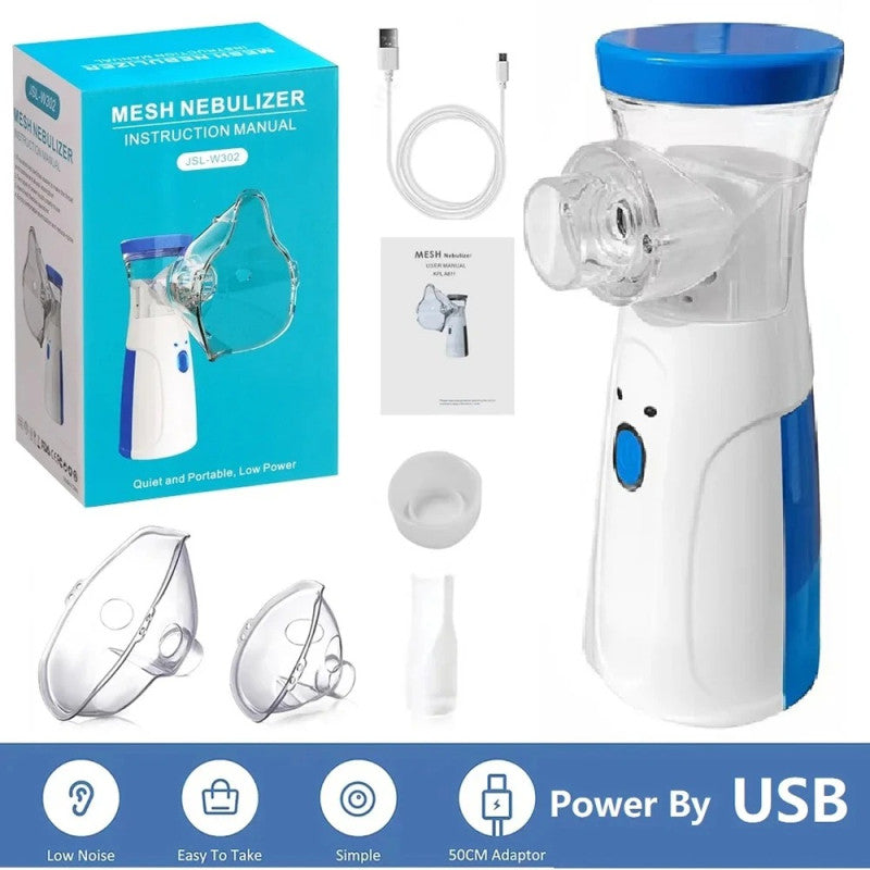 Portable Handheld Nebulizer – Mini Asthma Inhaler for Kids & Adults | Silent Mesh Atomizer