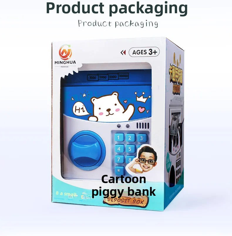 Cartoon ATM Password Piggy Bank for Kids – Money Saving Box
