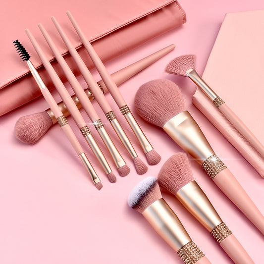 BH Cosmetics 12PCS Premium Super Soft Makeup Brush Set with Stylish Bucket Holder