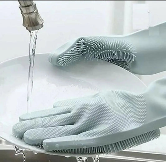 Silicone Washing Gloves – Multipurpose Dishwashing & Cleaning Scrubber Gloves
