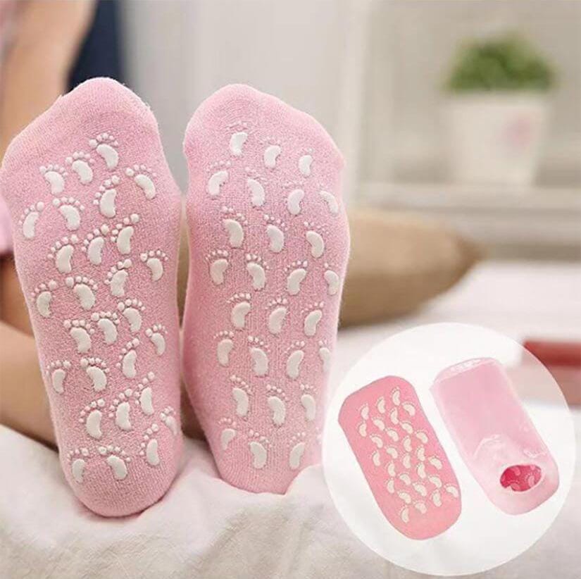 Silicone Gel Moisturizing Ultra-Soft Spa Socks – Repair Dry, Cracked Feet & Ankles