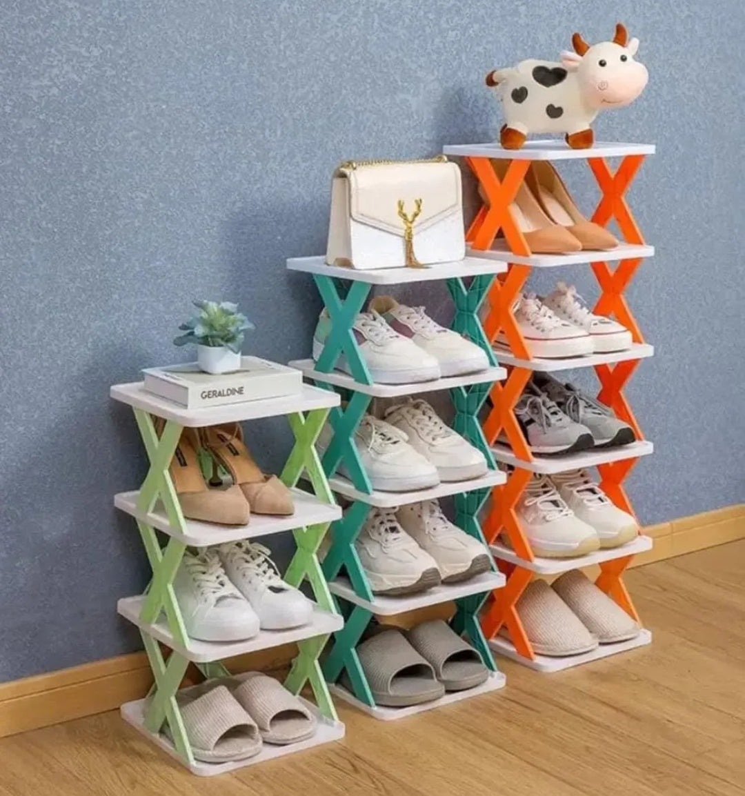 5-Layer Foldable X-Shape Shoe Rack – High Quality, Spacious & Easy to Carry