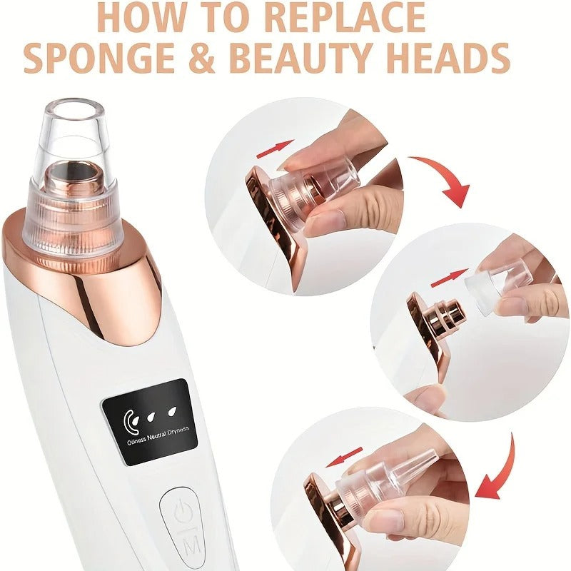 Rechargeable 5-in-1 Multifunctional Blackhead Remover & Pore Vacuum Cleaner