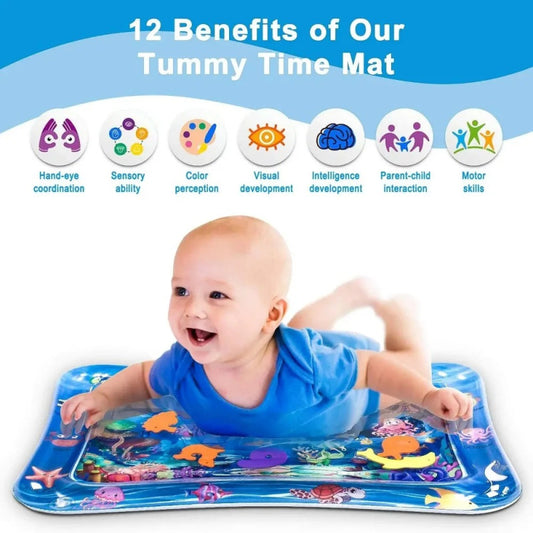 Baby Water Play Mat for Kids – Inflatable Tummy Time Activity Sensory Mat