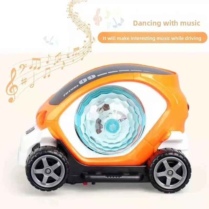 FUTURE 09 Musical Light Car Toy for Kids – 360° Universal Wheel Stunt Car
