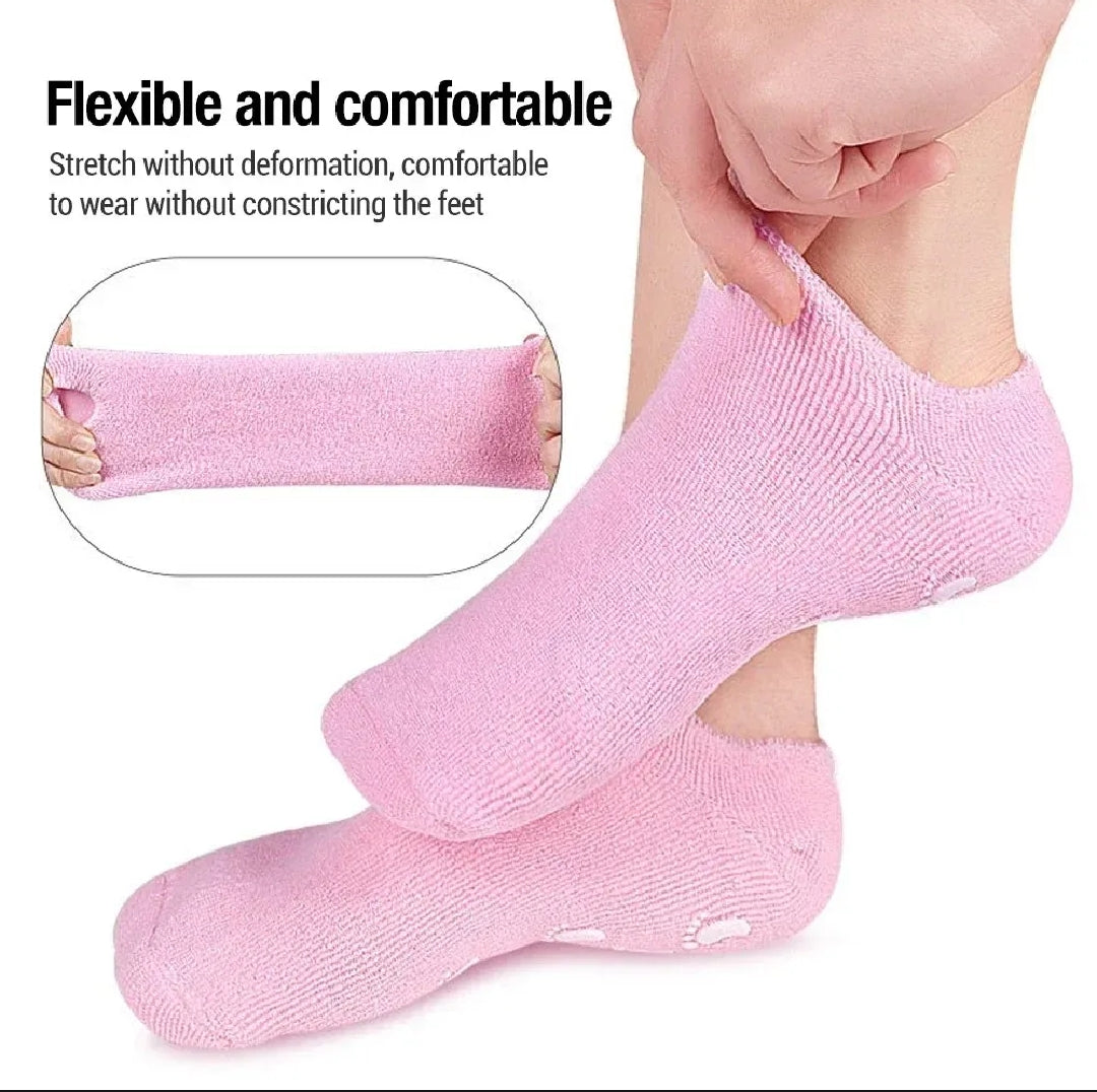 Silicone Gel Moisturizing Ultra-Soft Spa Socks – Repair Dry, Cracked Feet & Ankles