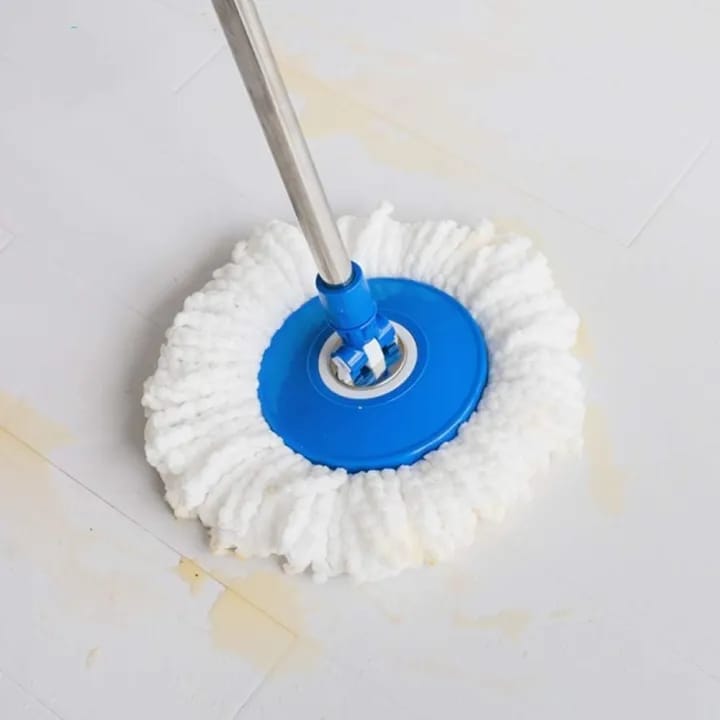 Premium 360° Spin Mop with Stainless Steel Drainer & Bucket – Adjustable Telescopic Handle | High-Absorbent Microfiber Floor Cleaning Mop