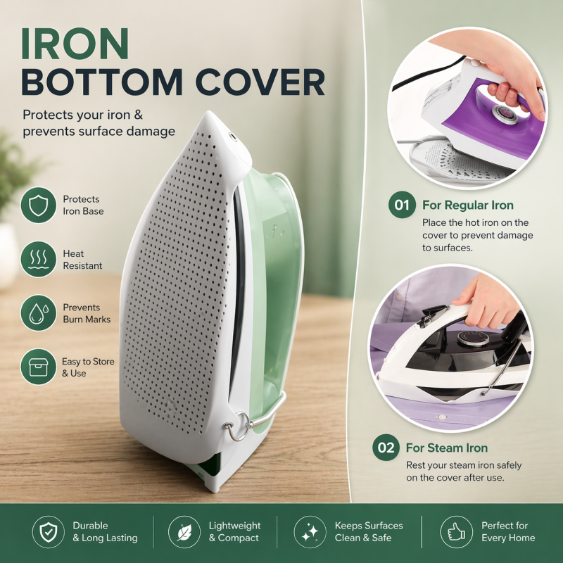 Premium Teflon Iron Cover Protector – Non-Stick Heat Resistant Iron Shoe Plate Cover