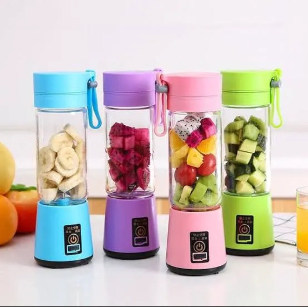 6-Blade Mini Portable USB Juicer Blender – Rechargeable & Powerful Smoothie Maker