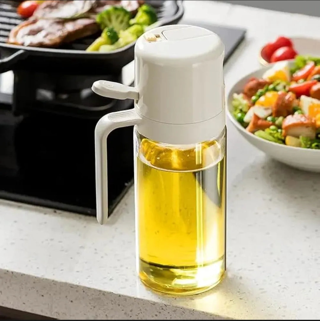 2-in-1 Glass Oil Sprayer & Dispenser – Leak-Proof, Multi-Purpose Kitchen Oil Bottle