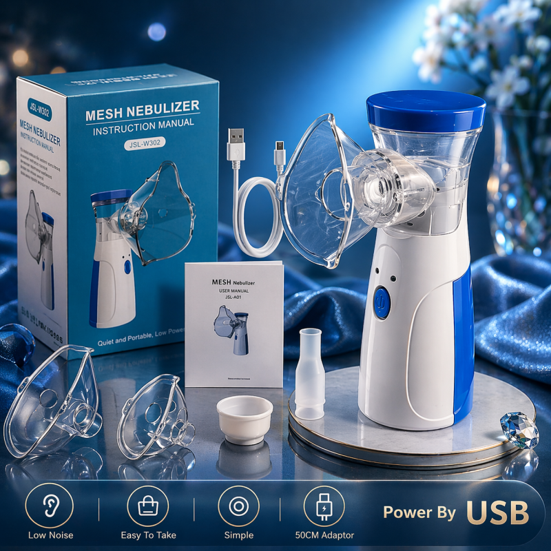 Portable Handheld Nebulizer – Mini Asthma Inhaler for Kids & Adults | Silent Mesh Atomizer