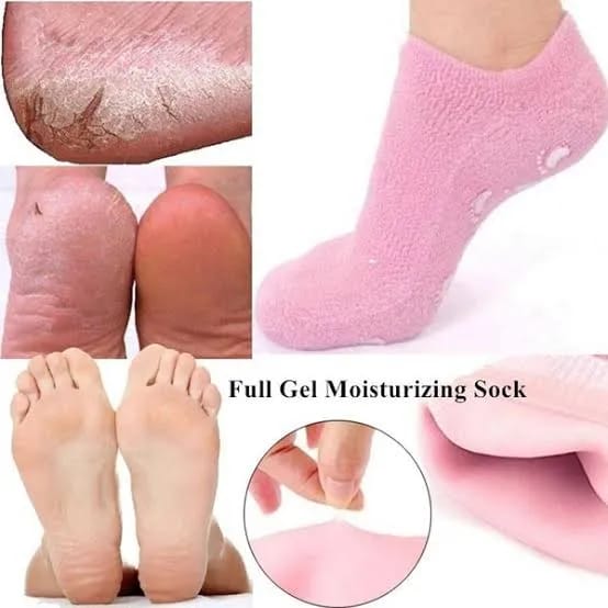Silicone Gel Moisturizing Ultra-Soft Spa Socks – Repair Dry, Cracked Feet & Ankles