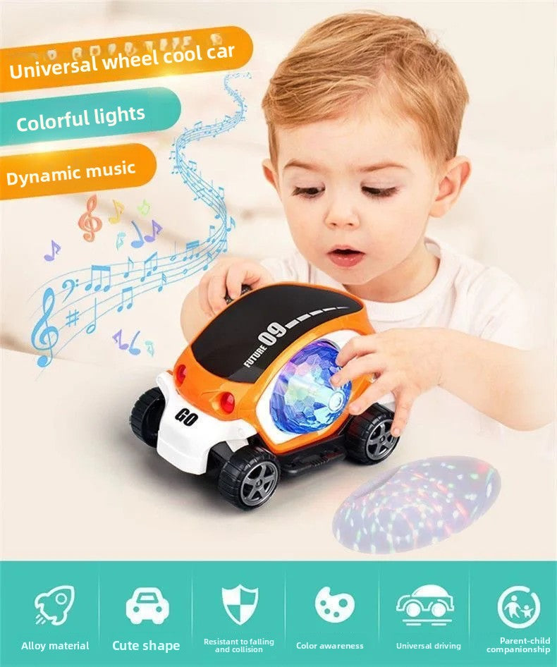 FUTURE 09 Musical Light Car Toy for Kids – 360° Universal Wheel Stunt Car