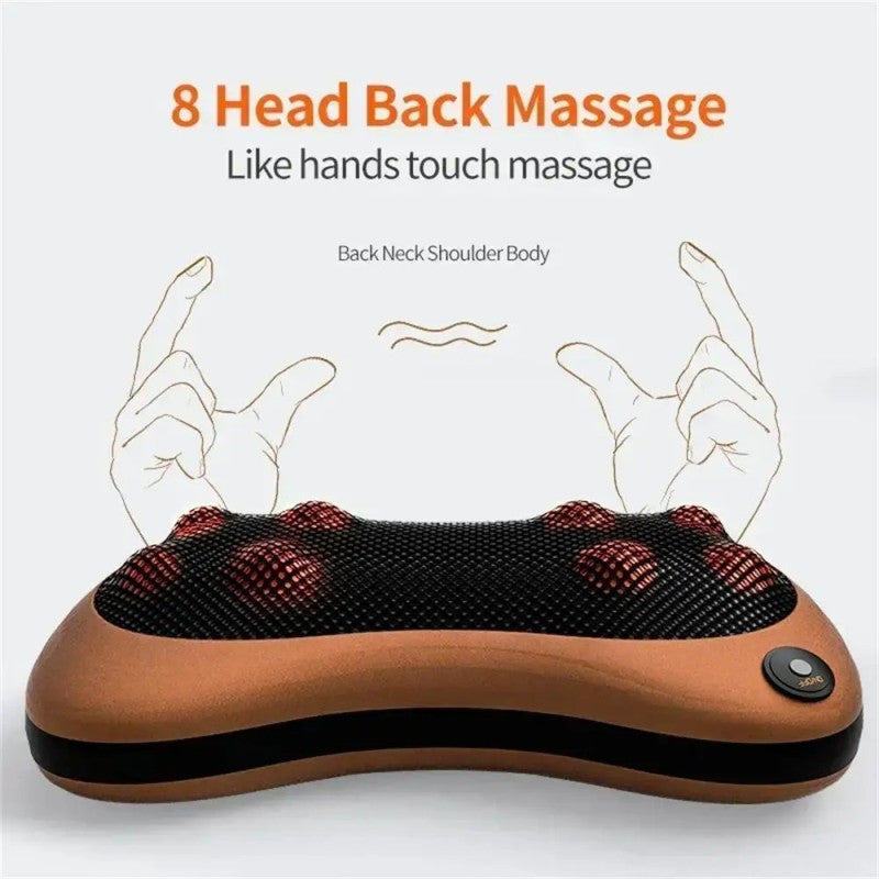 Multi-Functional Electric Massage Pillow with Heat – Neck, Back & Full Body Relaxation Massager for Home & Car