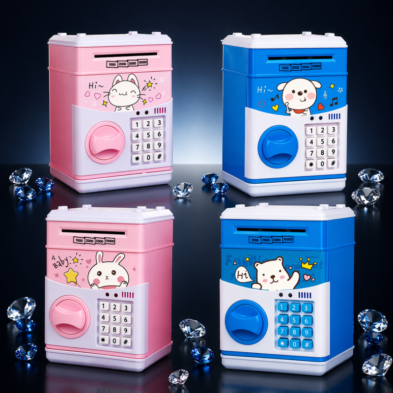 Cartoon ATM Password Piggy Bank for Kids –  Money Saving Box