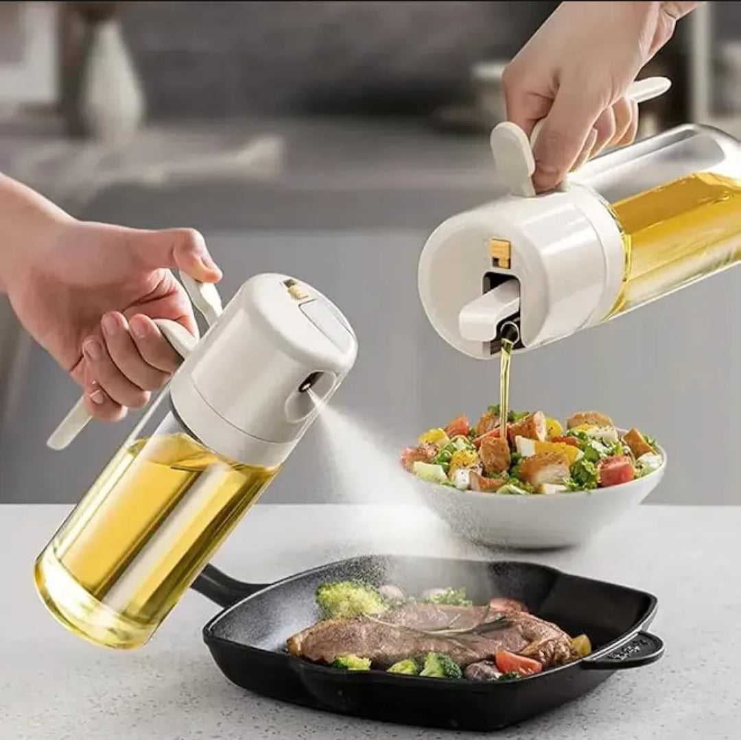 2-in-1 Glass Oil Sprayer & Dispenser – Leak-Proof, Multi-Purpose Kitchen Oil Bottle