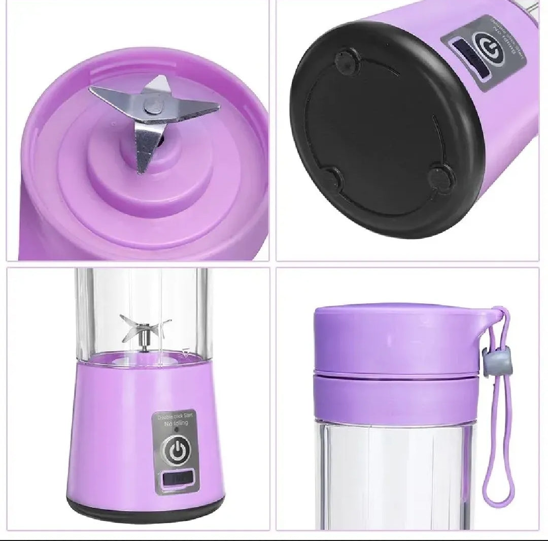 6-Blade Mini Portable USB Juicer Blender – Rechargeable & Powerful Smoothie Maker