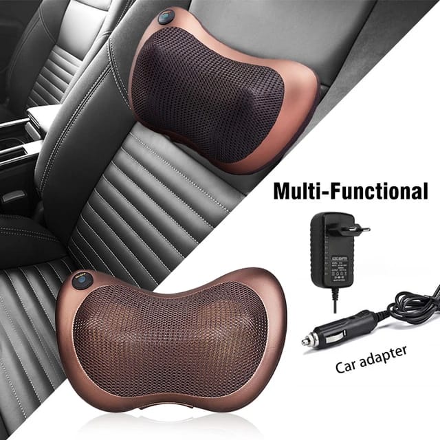 Multi-Functional Electric Massage Pillow with Heat – Neck, Back & Full Body Relaxation Massager for Home & Car
