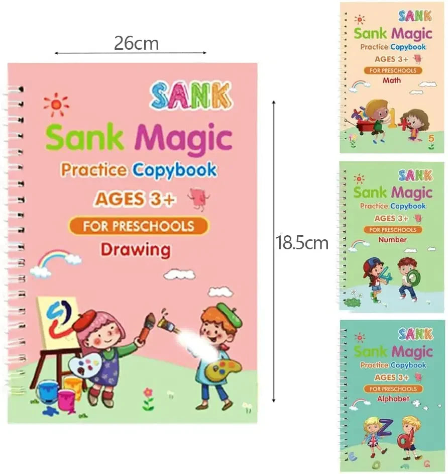 Sank Magic Practice Copybook for Kids – Reusable Handwriting & Learning Book Set