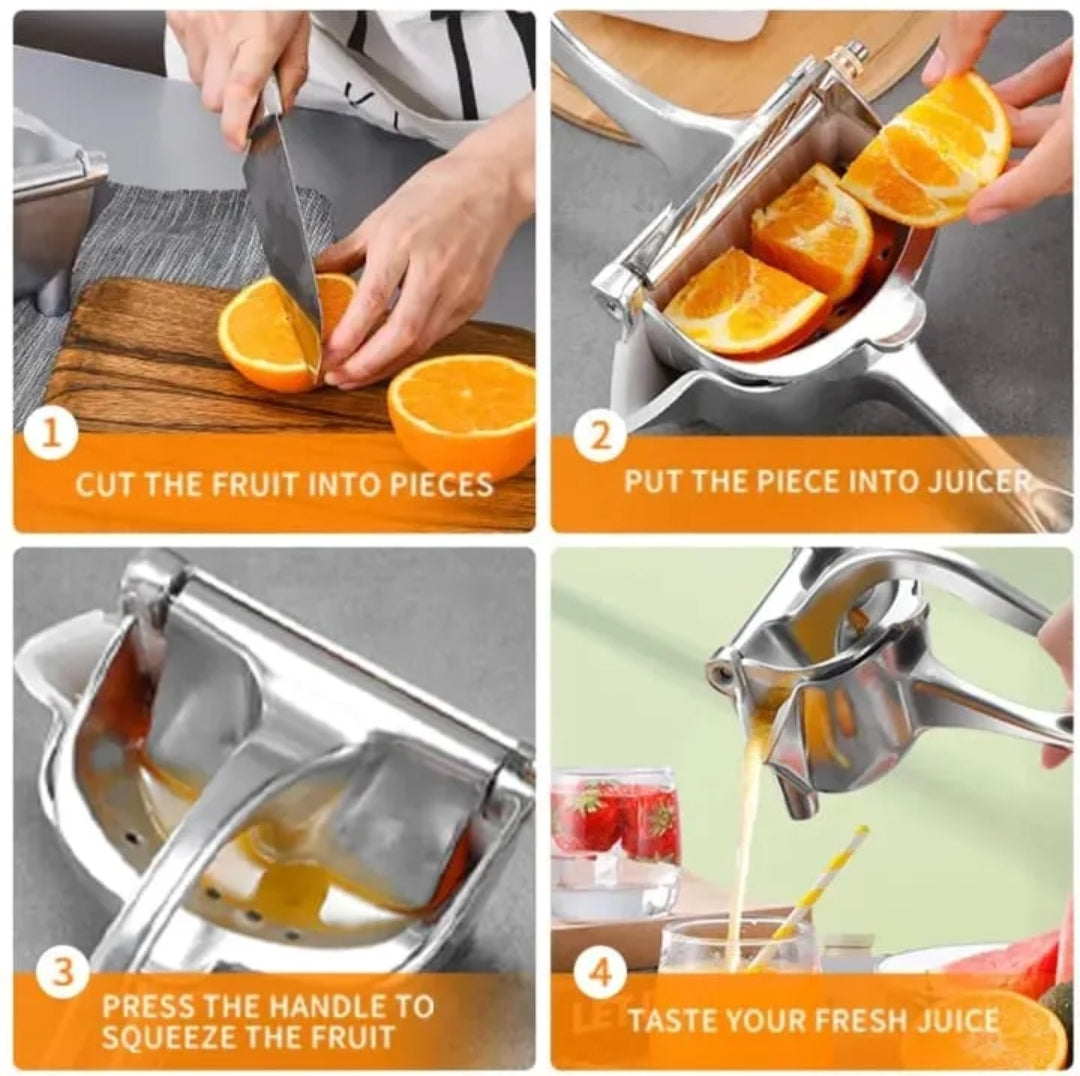 Premium Manual Stainless Steel Juice Press – Heavy-Duty Hand Juicer