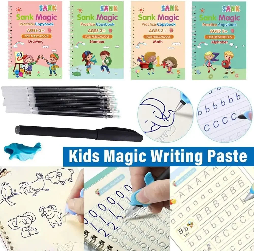 Sank Magic Practice Copybook for Kids – Reusable Handwriting & Learning Book Set